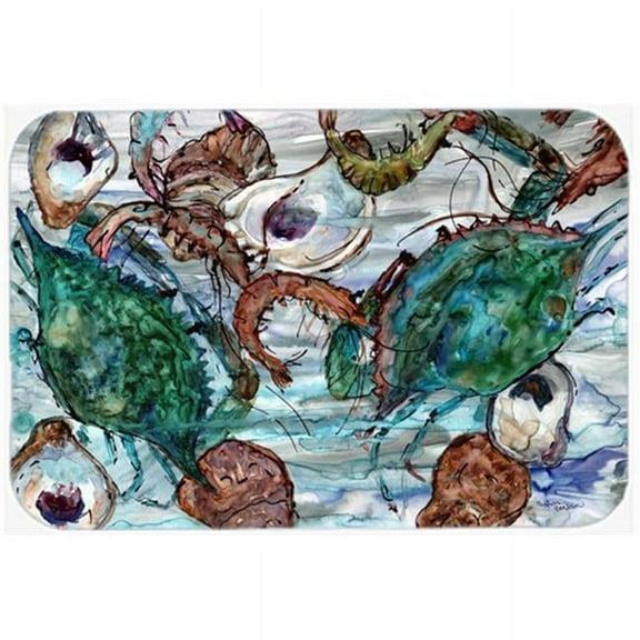Shrimp, Crabs & Oysters in water Mouse Pad, Hot Pad or Trivet
