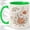 Green, variant on Autumn Apple Floral Accent Mug, 11oz Ceramic Coffee Cup for Teachers