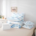 thumbnail image 6 of Castle Fairy Cute Bow-Tie 7-Piece Bedding Comforter Set for Children Girls,Stars Print King Bedding Sets,Geometric Grid Plaid Ultra Soft Bed Sheets,Lightweight Room Decor, 6 of 8
