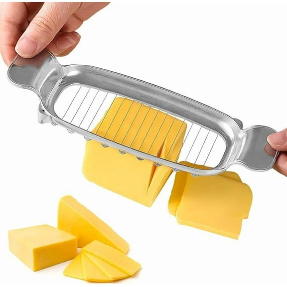 Stainless Steel Cheese Slicer Wire,Cheese Slicers for Block Cheese,Multipurpose Handheld Butter Slicer Cutter,Stainless Steel Wire Cheese Slicer,Butter Cutter,Butter Knife.