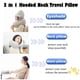 thumbnail image 2 of Almohada de viaje para el cuello para avión, almohada de viaje para el cuello con capucha, espuma viscoelástica, almohada de viaje 3 en 1 para cabeza, cuello, soporte para la cintura, suave, 2 of 5