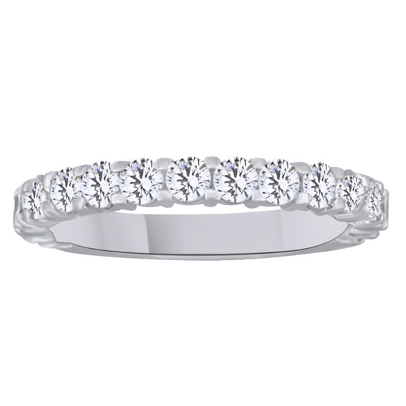 AFFY White Natural Diamond Anniversary Ring In 14k White Gold (0.5 Cttw)