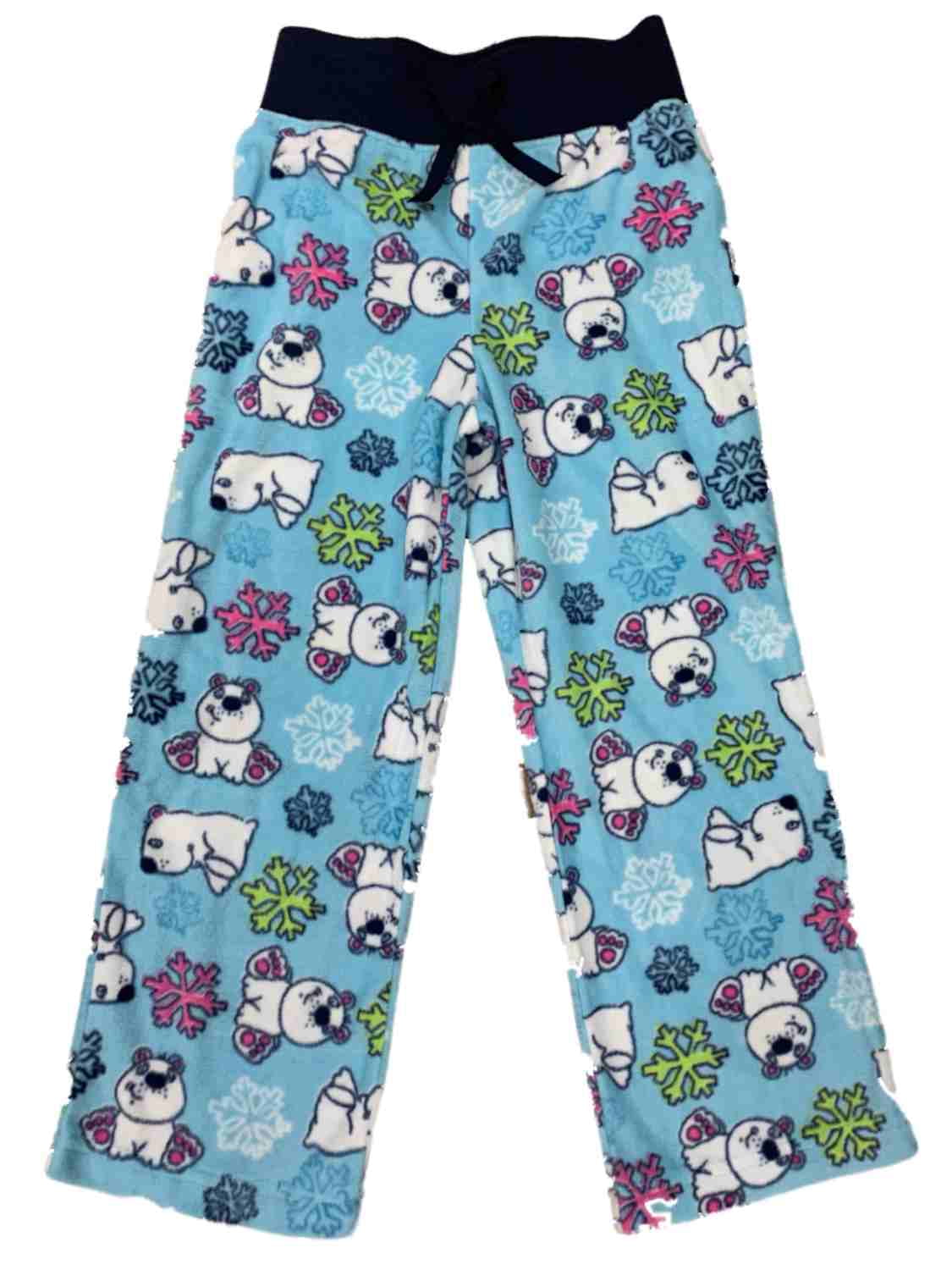 Girl/'s Flannel Pajamas Frog Print In Turquoise And Green On A White Background Size 4 Blue and Green Froggie Print