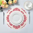 thumbnail image 5 of IAUYY Set of 1 Round Placemats for Dining Tables Heat-Resistant and Wear-Resistant DIY Printing Design Table Placemats，Applicable for Christmas A Presswork, 5 of 7