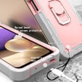 thumbnail image 4 of Dteck Galaxy A72 5G Case, Metal Ring Holder Kickstand Full Body Shockproof Sturdy Bumper Protective Cover for Samsung Galaxy A72 5G,Gray+Rosegold, 4 of 7