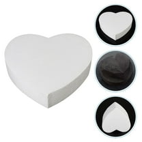 LOLIPPYY Heart Shaped White Foam Cake Dummy for Faux Cake Decorating and Bakery Display Purposes