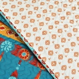 Lush Decor Boemia a righe, cotone, turchese e arancione, king size