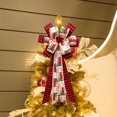 thumbnail image 4 of Bowknot Exquisite Workmanship Wide Application Polyester Long Red Black Buffalo Plaid Bow Pendant for Home, 4 of 9