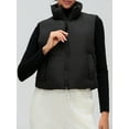 thumbnail image 5 of New Women Sleeveless Puffer Vest Warm Lightweight Solid Color Zipper Quilted Jacket Autumn Winter Outerwear, 5 of 9