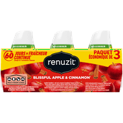 Renuzit Adjustable Solid Gel Air Freshener Cones, Apple & Cinnamon, Nonstop Freshness, 7 Ounces, 3 Cones