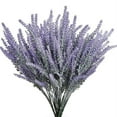 thumbnail image 1 of Ramo romántico de 4 flores artificiales de lavanda pura, adecuado para la decoración del hogar, el jardín, la fiesta, la boda, la sala de estar, etc., 1 of 5