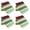 Hot Pink/Apple Green/White, variant on La Montana 4 Pack Mexican Blankets, 74" x 50" Yoga Blankets, Light Blue/Mint/Silver/White