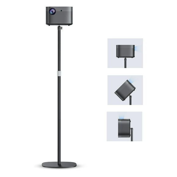 POLESTO Projector Stand Floor Mount with Adjustable Height 20''-50'', Universal Ceiling Mount 360° Rotatable Compatible with Projector, Camera, W