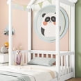 thumbnail image 6 of Euroco Twin Size Pine Wood Platform Bed, House Floor Bed for Kids Teens, White, 6 of 15