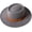 Light Grey, variant on Lady Retro Wide Brim Fedora Floppy Pork Pie Hat with Belt Buckle