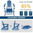 thumbnail image 2 of FOOWIN Folding Rocking Adirondack Chair Set of 2, HDPE Plastic Rocking Chairs for Patio Porch Rocker Chair, Navy Blue, 2 of 8