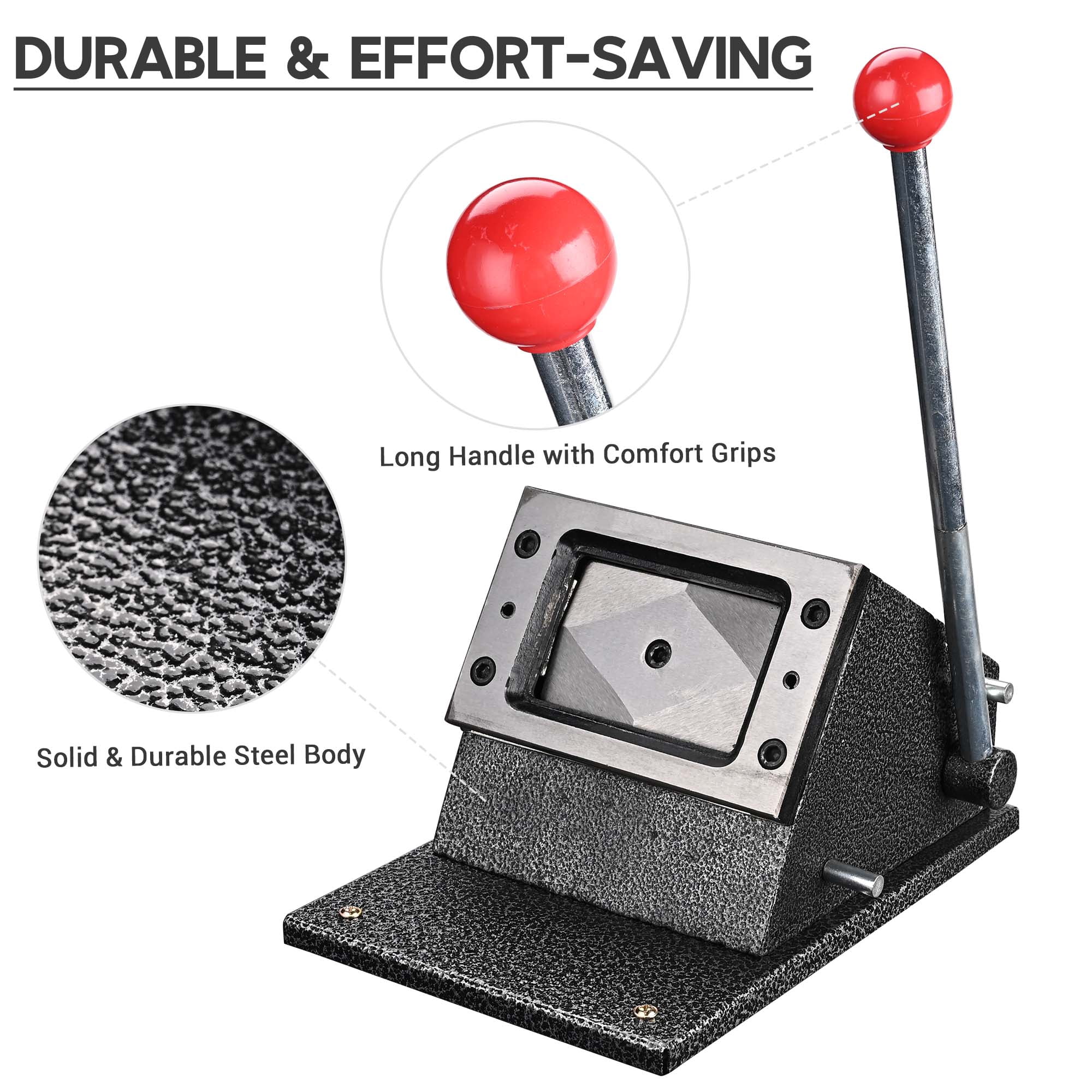 Yescom Manual ID Badge Credit PVC Paper Business Card Die Round Corner  Cutter Heavy Duty Punch - Walmart.com