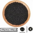 thumbnail image 2 of 200g Glass Seed Beads Opaque Black Seed Beads Small Round Beads for Jewelry Making 4mm Diameter 1.5mm Hole 200g per Set Black, 2 of 5