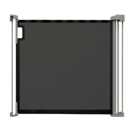 Summer by Ingenuity Tuck Away Retractable Extra Wide Safety Pet and Baby Gate, Up to 56" Wide, 30" Tall - Gray
