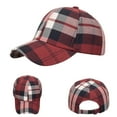 thumbnail image 2 of Baseball Cap Fashion Men Women British Plaid Printed Baseball Caps Duck Tongue Caps Sun Hats Baseball Hat Brick Red One Size, 2 of 5