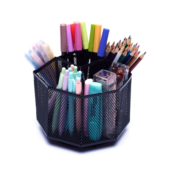 EXERZ Desk Organiser/Rotating Desk Organiser - Black