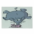 thumbnail image 1 of Animal Cutting Board, Rabbit Balancing Big Funny Mascot Animals Cartoon Creatures Circus, Decorative Tempered Glass Cutting and Serving Board, Small Size, Grey Pink White, by Ambesonne, 1 of 1