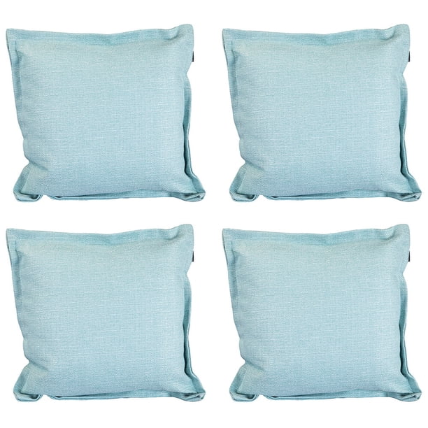 Cojin Decorativo Cuadrado Set de 4 Tred Turquesa