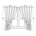 thumbnail image 4 of Juego de 2 paneles Curtain GLORY RUGS Jacquard de lujo para ventanas, color blanco, 4 of 4