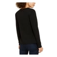 thumbnail image 2 of INC Womens V-Neck Keyhole Blouse Black S, 2 of 4
