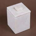 thumbnail image 6 of Creative Home TAJ Creamy White Marble Cotton Ball Swab Holder, Bathroom Canister, 6 of 9