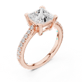 thumbnail image 2 of Zuwelria Certified Moissanite Diamond Rings | 2.30 CTW Excellent Princess Cut Diamond Ring for Wedding | Solitaire Diamond Rings | 18K Rose Gold Plated Sterling Silver Size 8, 2 of 8