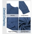 thumbnail image 6 of GENTS BLISS Henley Men Shirts Lightweight Long Sleeve Shirts for Men Crew Neck Casual Men T-shirts Striped Knit Shirts, 6 of 9