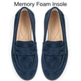 thumbnail image 3 of CHICVOMEY Women's Soft Leather Flats - Memory Foam Flats with Non-Slip Thin Sole - Slip-On Business Casual Loafers for Walking & Work Shoes, 3 of 8