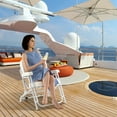 thumbnail image 5 of Gymax Folding Deck Chair w/ Upholstered Seat Padded Backrest & Armrests for Marines, 5 of 10