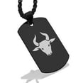 thumbnail image 1 of Stainless Steel Year of the Ox Zodiac Dog Tag Pendant Necklace, 1 of 3