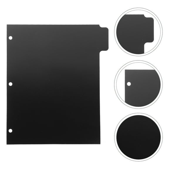 Homoyoyo Binder Dividers for 3 Rings Notebook with Black Tabs Organizer
