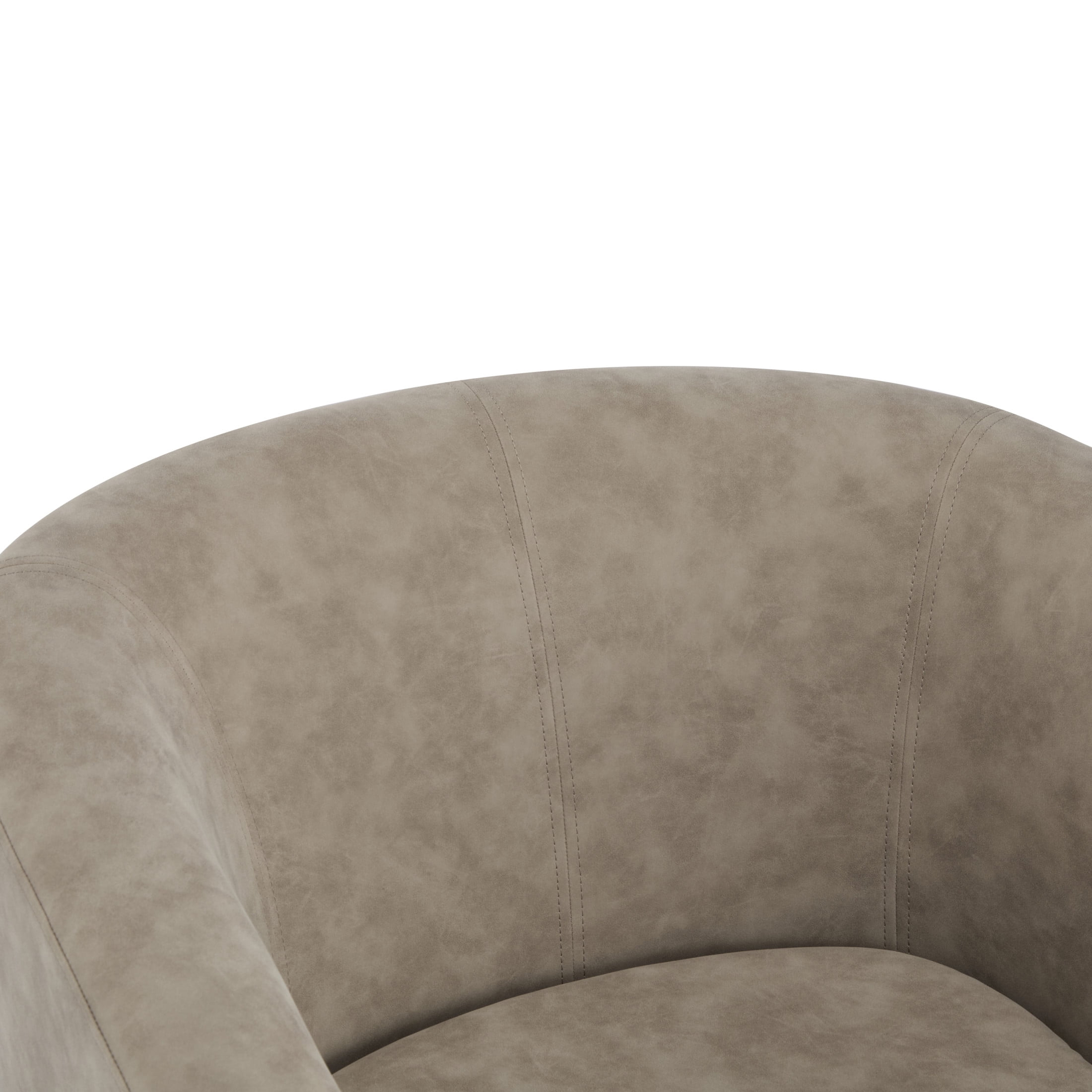 Christopher Knight Home Faux Leather Swivel Accent Arm Chair with Barrel Shape, Apricot Finish