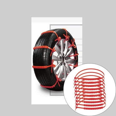 Universal Anti-Skid Snow Chain Zip Tie for Car Tire Chains Wheel Chain Straps for Snowy Rainy Winter Driving Tire Cable Belts