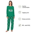 thumbnail image 2 of Let It Snow Soccer Christmas Pajamas, Green Matching Family Pajamas, Long Sleeve Pajamas With Pockets, 2 of 7