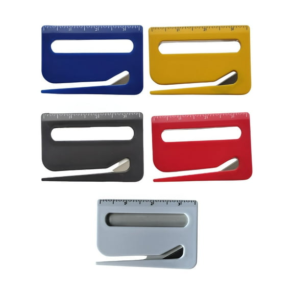 CCOCC 5Pcs Letter Opener,Magnifier Design Package Opener,Ruler Scale Envelope Opener