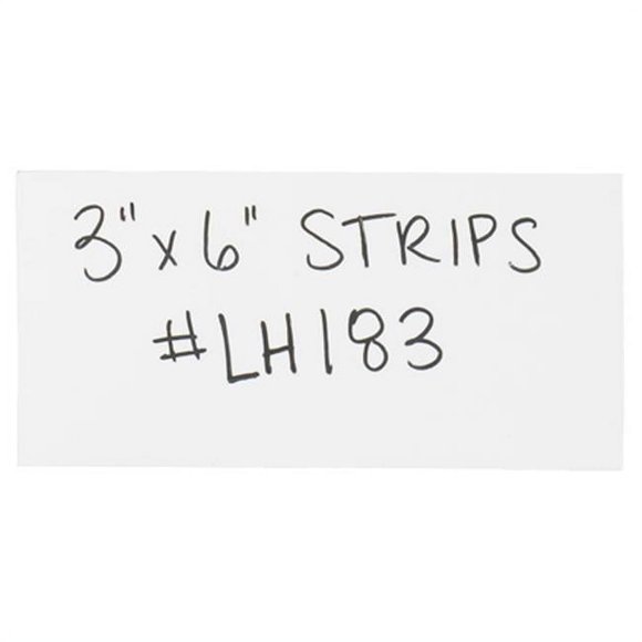 Box Partners LH183 3 x 6 in. White Warehouse Labels - Magnetic Strips - Pack of 25