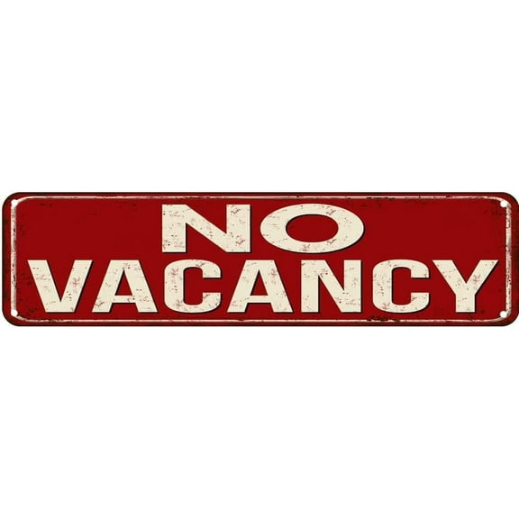 No Vacancy Vintage Retro Rustic Metal Tin Sign Pub Wall Decor Art 4x16 inches