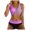 Purple, variant on 2 Pcs Womens Swimsuits Sexy Hot Diamonds Padded Push up Bra Patchwork Print Swimsuit Sports Swimwear Bikini Beachwear Bathing Suit Green Size S