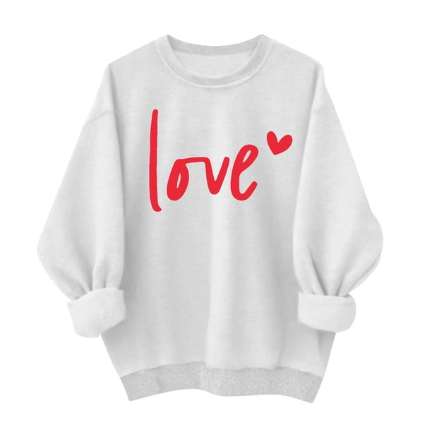 Tops de Manga Larga de las Mujeres Casual con Impresión de Moda, Sudadera de Cuello Redondo para Invierno Primavera Diaria