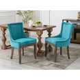 thumbnail image 5 of Blue Thickened Fabric Dining Chairs Set of 4, Kitchen & Dining Room Chairs Set of 4, Upholstered Dining Chairs, Solid Wood Frame (Blue, 4 Pcs), 5 of 12