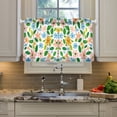 thumbnail image 2 of Yayeee Kitchen Curtains Tier Pair Light Filtering 27"x36" Rod Pocket Short Cafe Window Panel, Retro Blue Floral, 2 of 7