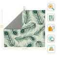 thumbnail image 3 of XMXT Microfiber Drying Mat for Kitchen Counter, Beautiful Peacock Feathers Absorbent Dish Drying Mats for Sink Dishes Rack Pad, 16 x 18 inches, 3 of 9
