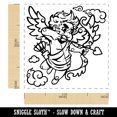 thumbnail image 2 of Cupid Shooting Love Arrow for Valentine's Day Self-Inking Rubber Stamp Ink Stamper - Black Ink - Small 1 Inch, 2 of 7