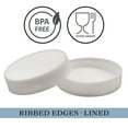 thumbnail image 5 of Cornucopia Brands White Plastic Standard Mason Jar Lids (24-Pack); Regular Mouth Lined Storage Caps, 5 of 10