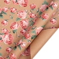 thumbnail image 2 of Vintage Kraft Floral Wrapping Paper Roll - 17 In X 32.8 Ft, Gift Wrap for Baby Shower, Birthday, Valentines, Mother's Day, Graduation, Wedding, Fathers day, Christmas (1PC, F), 2 of 8